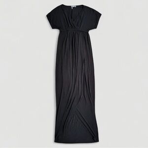 Tart Women's Maternity Dulcibella Cap Sleeve Tulip Hemline Black Maxi Dress XS